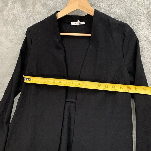 Three Dots Cardigan Womens Small Black Open Front Sweater Casual Office Workwear - Picture 3 of 9